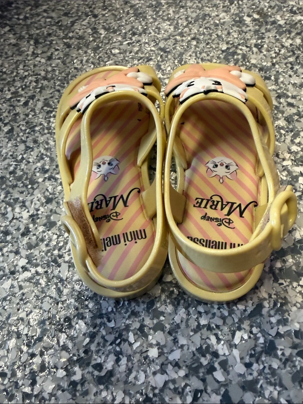 Mini Melissa Yellow Marie Bow Girls' Sandals